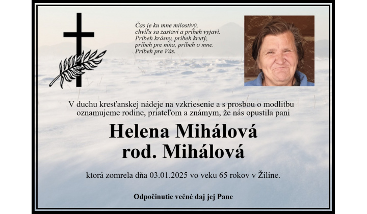 Helena Mihálová, rod. Mihálová