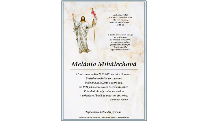  Melánia Mihálechová